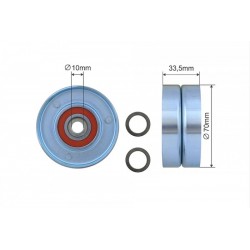 Feszítőgörgő, hosszbordás szíj TOYOTA HILUX VII (N1,N2,N3) 04-, LAND CRUISER 200 (J2) 07- 16620-31010