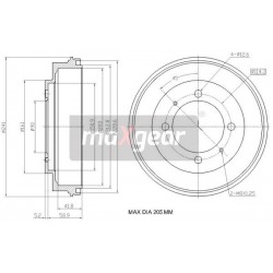 FÉKDOB MITSUBISHI HÁTSÓ CARISMA 96-06 SPACE STAR FÉKDOB 14A71810