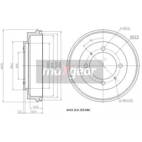 FÉKDOB MITSUBISHI HÁTSÓ CARISMA 96-06 SPACE STAR FÉKDOB 14A71810
