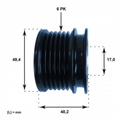 ALTERNÁTOR ALAPKERÉK FORD Galaxy, SEAT Alhambra, Cordoba, Ibiza, Inca, Toledo, SKODA Felicia, VW Caddy, Golf, Passat, Polo,