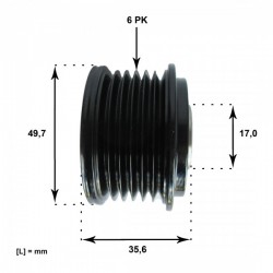 GENERÁTOR SZÍJTÁRCSA MERCEDES CLK, C OSZTÁLY, E OSZTÁLY, G OSZTÁLY, M OSZTÁLY, S OSZTÁLY. 6111500360