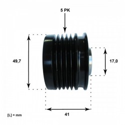 ALTERNÁTOR ÖV KERÉK MERCEDES A-osztály, B-osztály, Vaneo, MITSUBISHI Colt, SMART Forfour. 121540102