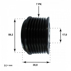 GENERÁTOR SZÍJTÁRCSA FORD TRANSIT. YC1T10A352AC