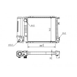RADIÁTOR BMW E30 316,318 87-95 BMW E30 316,318 87-95 1.719.024