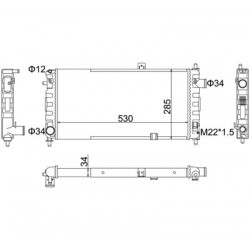 CORSA 1.2-1.3 82-93 RADIÁTOR 1302015