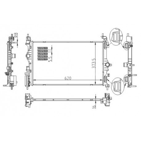 KLÍMABERENDEZÉS RADIÁTOR OPEL ADAM 13- 1300368