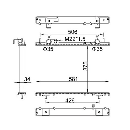 RADIÁTOR BRAVA 1.9TD 96-01 46405919