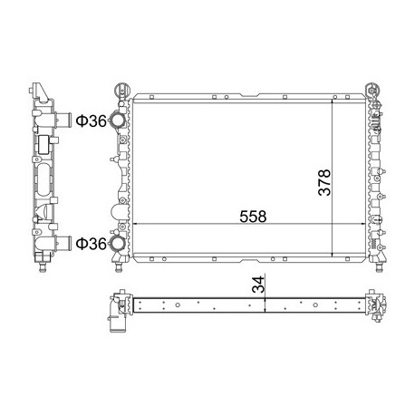 RADIÁTOR ALFA ROMEO 146 TS 1.4 16V 96- 15512907