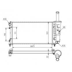 RADIÁTOR PUNTO 1.4 16V 03- 51723827