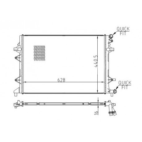 VW-PASSAT 10- RADIÁTOR 1K0121251EB