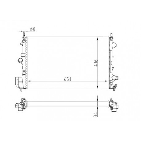 RADIÁTOR VECTRA C 1.9CDTI 02- 1300264