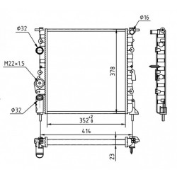 RADIÁTOR CLIO II 1.2 8V 98- 7700430647