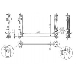 RADIÁTOR ALFA GIULIETTA 1.6JTD 10- 50514466