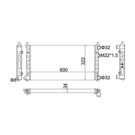 RADIÁTOR IBIZA,MALAGA,RONDA 1.5-1.7 -93 SE021117002B