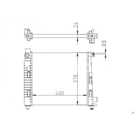 RADIÁTOR DB W168 A 140 97- 1685001802