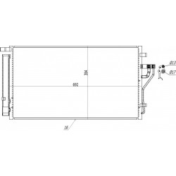 KLÍMA RADIÁTOR KIA CARENS 1.6 13- 676062Y501