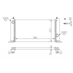 RADIÁTOR STILO 1.6I 16V 01- 46766167