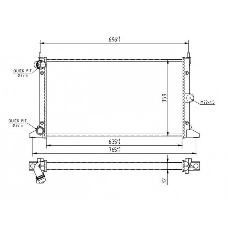 GALAXY 1.9TDI RADIÁTOR 00- 1109113