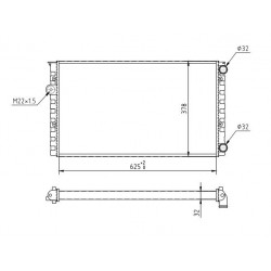 RADIÁTOR GOLF III 1.8-2.0 91- 1H0.121.253BA