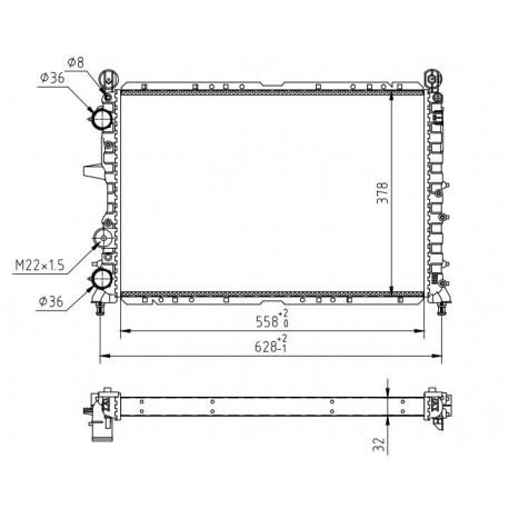 RADIÁTOR TIPO,TEMPRA 1.9TD 88- 71735347