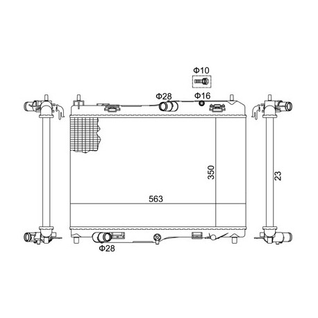 FORD B-MAX 12- RADIÁTOR 1768105