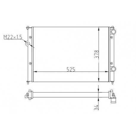 RADIÁTOR PASSAT 1.6/1.8/2.0 94-96 3A0.121.253