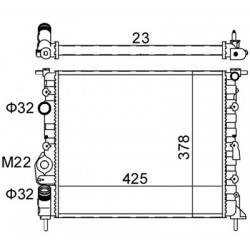 HŰTŐSZEKRÉNY MEGANE 1.4-1.6 95-/CLIO/KANGOO 21400-00QAZ