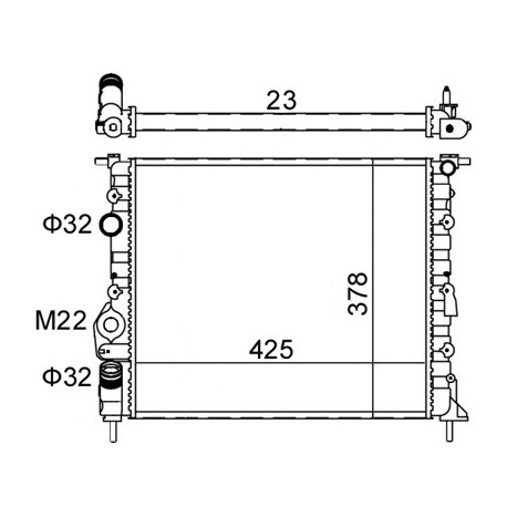 HŰTŐSZEKRÉNY MEGANE 1.4-1.6 95-/CLIO/KANGOO 21400-00QAZ