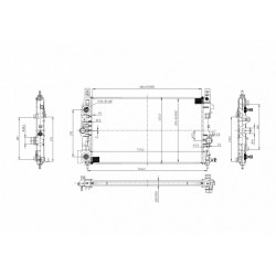 CHEVROLET CRUZE 1.4 RADIÁTOR 09- 1300306