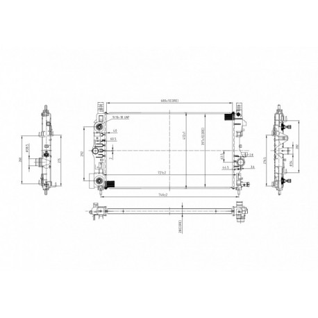 CHEVROLET CRUZE 1.4 RADIÁTOR 09- 1300306