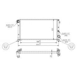 RADIÁTOR PANDA 1.1-1.2 8V 03- /KLÍMABERENDEZÉSSEL/ 46798743