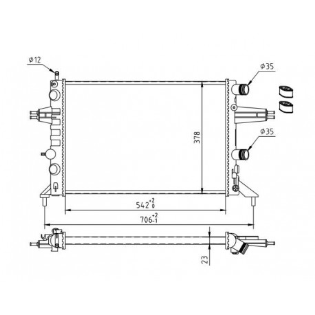 RADIÁTOR ASTRA G 1.2 16V 98- 1300186