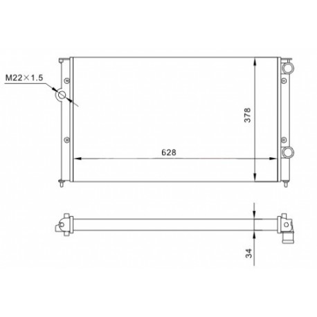 RADIÁTOR PASSAT DIESEL /B3/ 91-93 1H0.121.253AE