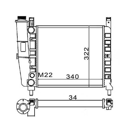 RADIÁTOR UNO 45 1.0 AZAZ 85- 7559876