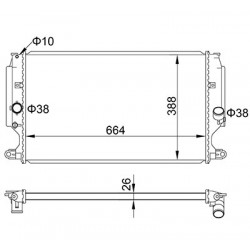 TOYOTA AURIS RADIÁTOR 07- 16400-0R030