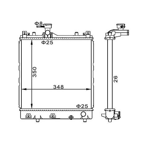 SUZUKI GRAND VITARA 1.6 RADIÁTOR 05- 17700-66J00