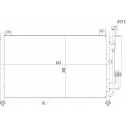 LÉGKONDICIONÁLÓ RADIÁTOR MAZDA 2 1.3-1.5 07- DF71-61-480A
