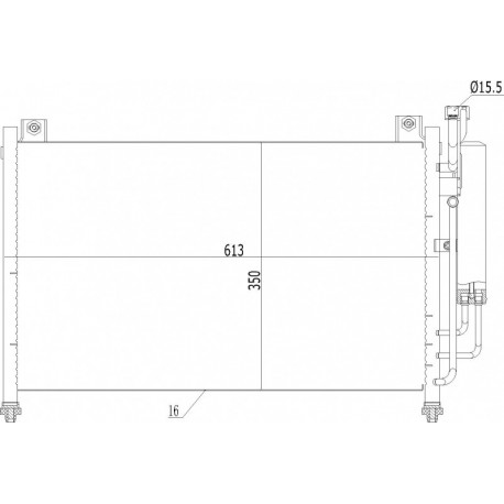 LÉGKONDICIONÁLÓ RADIÁTOR MAZDA 2 1.3-1.5 07- DF71-61-480A