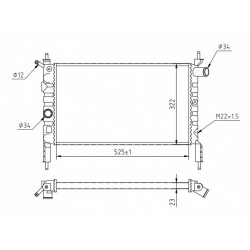 RADIÁTOR ASTRA 1.4,1.6 91- 1300112