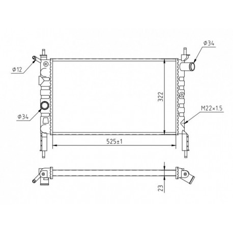 RADIÁTOR ASTRA 1.4,1.6 91- 1300112