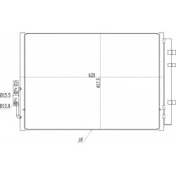 KLÍMABERENDEZÉS RADIÁTOR BMW X3 F25 10- 64539216144