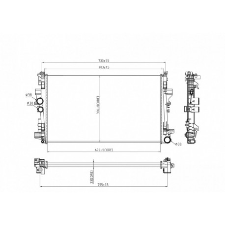 RADIÁTOR VITO 109-115 2.2CDI 03- 6395010401