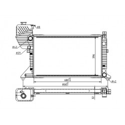 RADIÁTOR SPRINTER 208,211,214 CDI 00- 9015003500