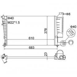 RADIÁTOR XSARA,PEUGEOT 306 98- 1330.45