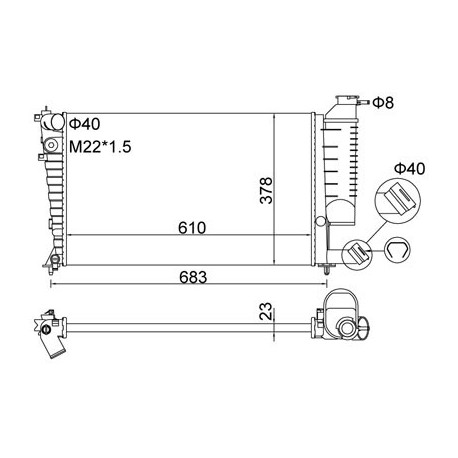 RADIÁTOR XSARA,PEUGEOT 306 98- 1330.45