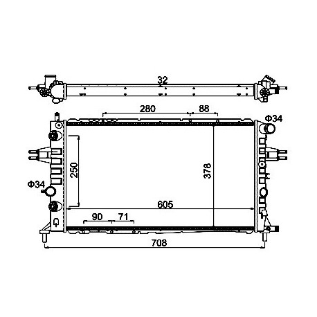 RADIÁTOR ASTRA G 2.0D 99- 1300197