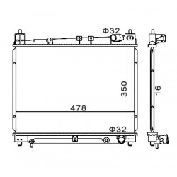 RADIÁTOR YARIS 1.3,1.5I 99- /+ LÉGKONDICIONÁLÓ/ 1640021060