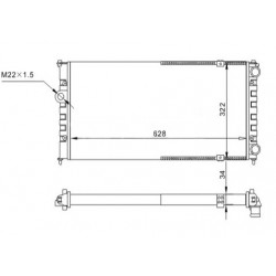 RADIÁTOR IBIZA,CORDOBA 1.8-2.0 93- 6K0.121.253A