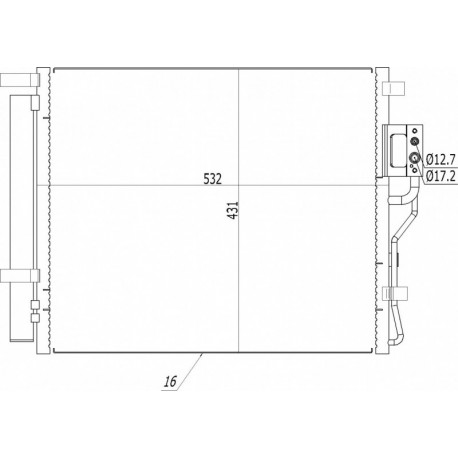 LÉGKONDICIONÁLÓ RADIÁTOR SANTA FE 2.0CRDI 10- 97606-2B700