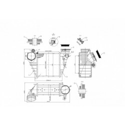 INTERCOOLER OCTAVIA 1.9TDI 03- 038117021A